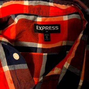 Designer dress shirts and button downs, sweat shirts, and jeans.